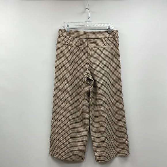 Ann Taylor LOFT Plaid High Rise Wide Leg Trouser Crop Pant Preppy Academia 6 - Picture 7 of 11